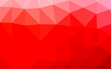 Light Red vector polygonal template.