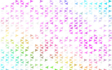 Light Multicolor, Rainbow vector background with triangles.
