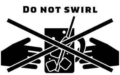 回し飲みすることを警告するアイコン