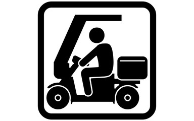 デリバリーサービスを使うように勧めるアイコン