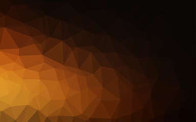 Dark Orange vector abstract mosaic background.