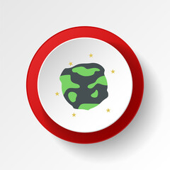 Satellite colored button icon. Element of space illustration. Signs and symbols icon can be used for web, logo, mobile app, UI, UX