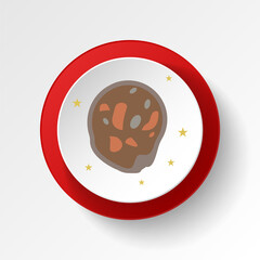 Europa colored button icon. Element of space illustration. Signs and symbols icon can be used for web, logo, mobile app, UI, UX