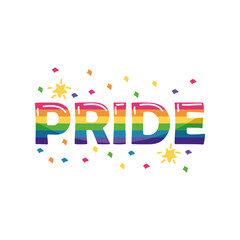 label pride gay on white background