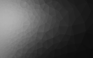 Dark Silver, Gray vector abstract polygonal cover.