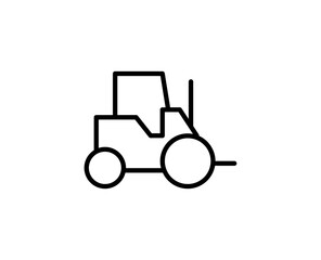Forklift line icon