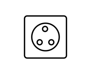 Power socket line icon