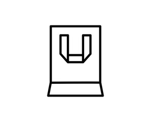 Shopping bag line icon