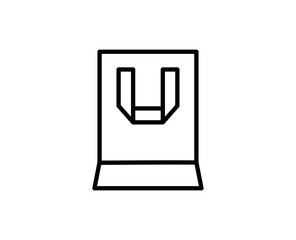 Shopping bag line icon