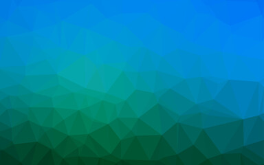 Fototapeta na wymiar Dark Blue, Green vector polygonal background.