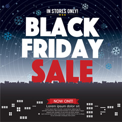 Black Friday Sale Banner Poster Vector Illustration