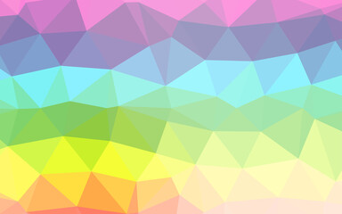 Light Multicolor, Rainbow vector abstract polygonal layout.