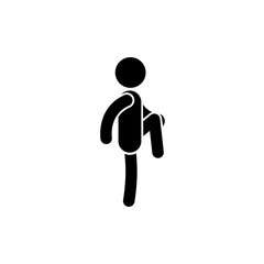 Man stretching for warming up before running or workout on white background.Gym Vector Icon .Character in sport clothes.Graphic design Signs Symbols Illustration.Fitness and healthy lifestyle concept.