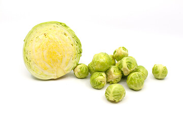 cabbage isolated in white background