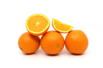 orange fruit isolated on white