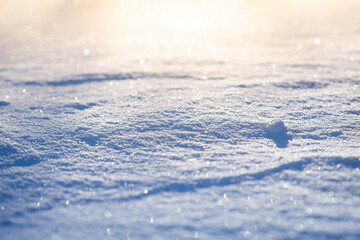 Obraz premium Macro background of fresh snowflake texture