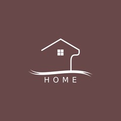 House icon vector illustration. Simple home logo. House logo. Simple abstract home or monument or apartment logo design for business.