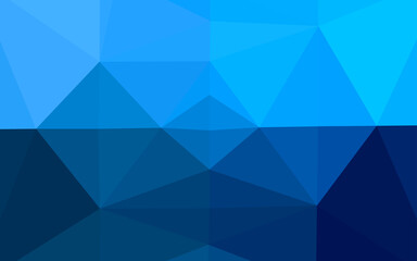 Light BLUE vector triangle mosaic texture.