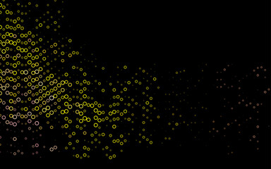 Light Red, Yellow vector pattern with spheres.