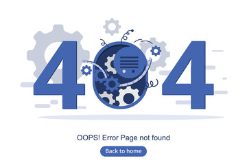 Error 404 landing page template - obrazy, fototapety, plakaty