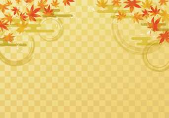 紅葉の和風背景素材