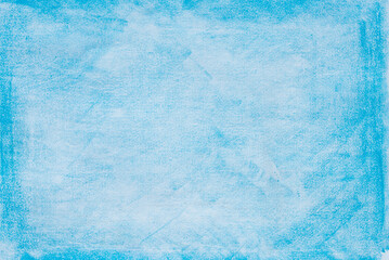 blue pastel crayon on paper background