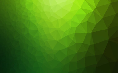 Light Green vector triangle mosaic template.