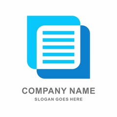 Paper Book Data Document Business Company Vector Logo Design