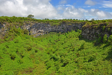 Fototapeta na wymiar One of two extinct volcanic craters of 