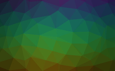 Fototapeta premium Dark Multicolor, Rainbow vector triangle mosaic template.