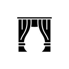 curtain icon vector design trendy