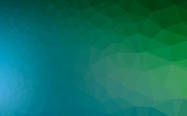Dark Blue, Green vector low poly layout.