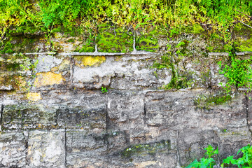 Stone wall background. Background of stone wall of boulders. Landscape style. Great background or texture.