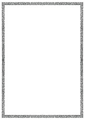 Decorative frame, elegant vector element for design  style, place for text. Texture of circles. Beige border. Template for photo, portrait, album, invitations and greeting cards.