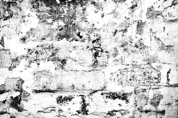 Fototapeta premium Close-up bright vintage brick wall background. Brick texture with scratches and cracks