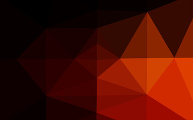 Dark Red, Yellow vector polygon abstract layout.
