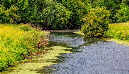 Fototapeta premium Image of the Eure River in Central France.