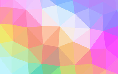 Fototapeta premium Light Multicolor, Rainbow vector polygon abstract backdrop.