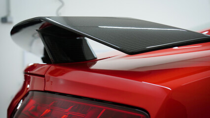 Very closely displayed different exterior of the car. New car after polishing and painting. Concept...