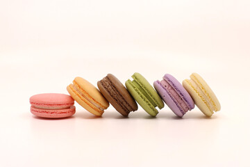 macaroons on a white background