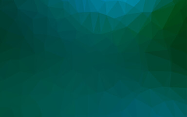 Dark Blue, Green vector low poly texture.