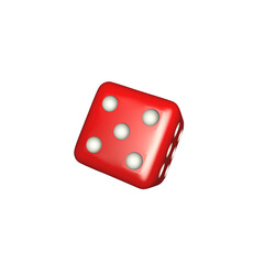 illustration abstract, rolling red dices . 3d illustration.