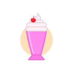 milkshake logo. Milkshake design concept from Drinks collection.