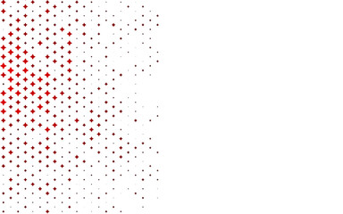 Light Red vector cover with small and big stars.
