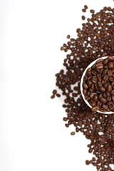 coffee beans on white background
