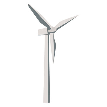 recommend clip art: Wind farm in cartoon style isolated on white. Windmill with three blades on a high mast. Alternative renewable wind energy. Vector EPS 10.