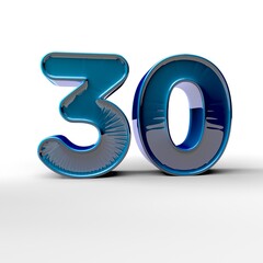 number 20. 3d illustration. Background