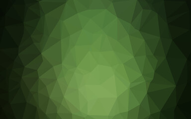 Obraz premium Dark Green vector triangle mosaic template.