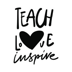 Hand lettering illustration for teacher's design: mug, t-shirt