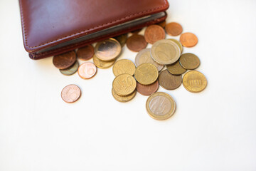 some small coins on the hand